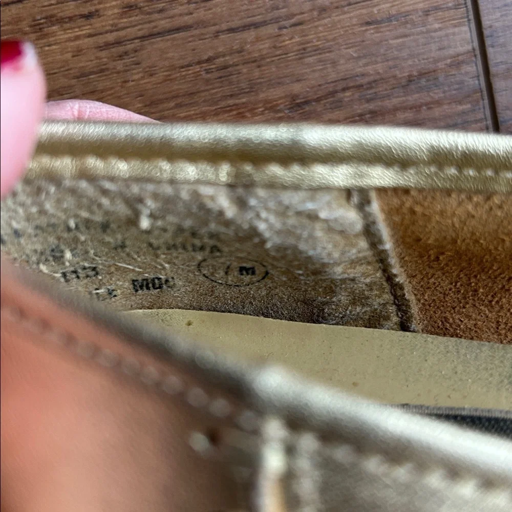 Vintage Mootsies Tootsies Gold Loafers | Vintage Gold Loafers | Gold Shoes